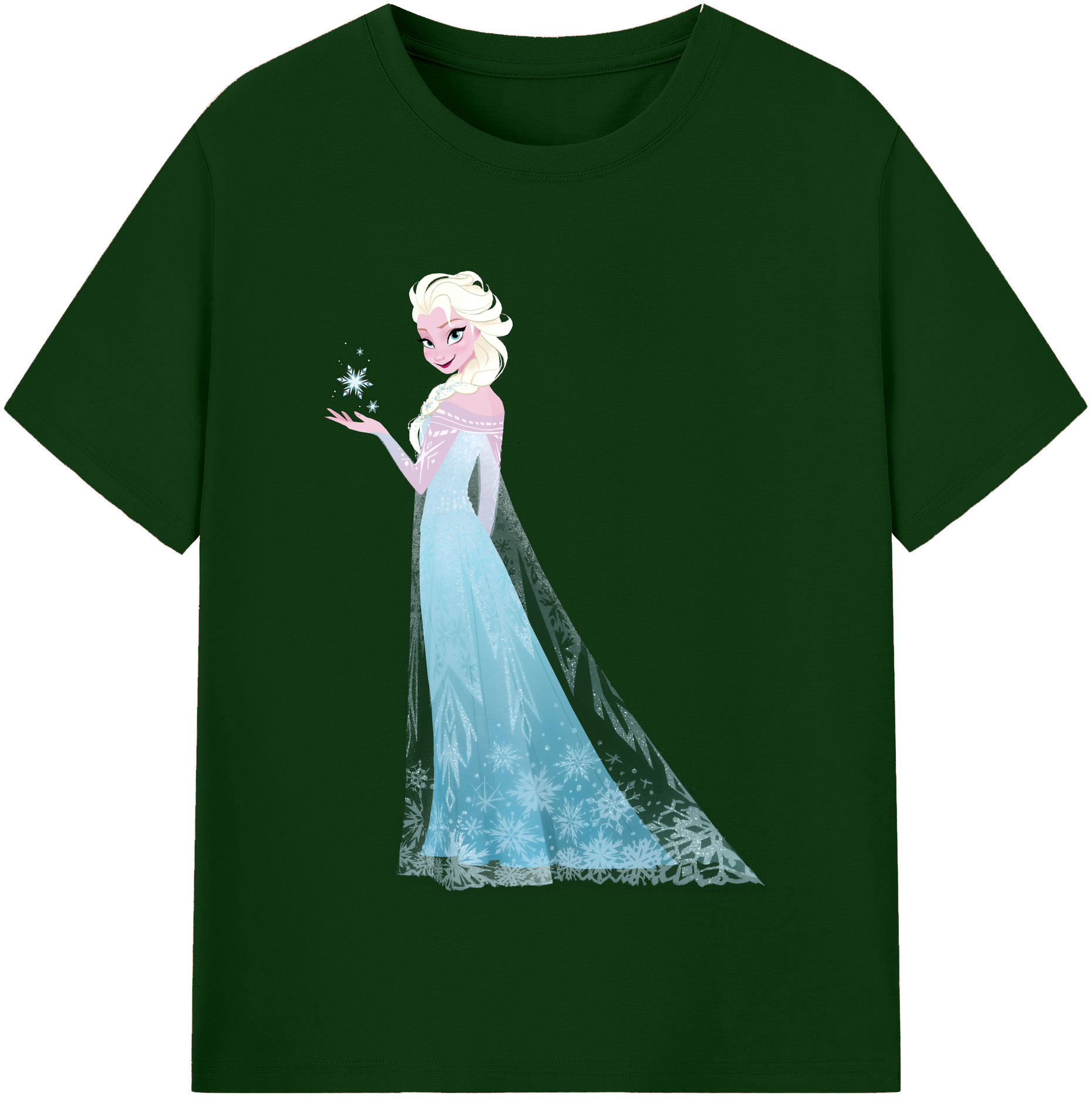 （画像用） アナと雪の女王 アンナ エルサ Frozen Anna Elsa 綿100％半袖Tシャツ（フロントプリント）
